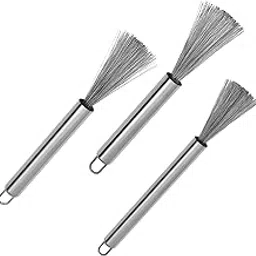 MEZON Kitchen Cookware Scrubber Brush Stainless Steel Cleaning Brush for Pots Pans Efficient Dish Cleaning Scraper with Handle Cookware Scrubber (3)-image-107