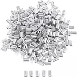 2x100Pack Aluminum Oval Barrel Crimp Sleeves 0.8mm/1mm/1.2mm/1.5mm/1.8mm 0.8mm|Sporting Goods | Fishing | Terminal Tackle | Crimps & Sleeves-picture-17