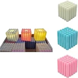 LED Flameless Candle Set, 12 Pieces, Multi-Color Battery Operated Pillar Candles Bubble LED Smoke Less Candles for Diwali Decoration and Home decore-picture-23