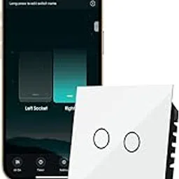 CONBRE SW2 Wi-Fi Smart Modular 2 Gang Touch Switch for Home automation | Suitable for upto 1.5 ton AC, gyser & 16A switch socket etc | Compatible with Alexa, google Assistance & Siri (White)-picture-26