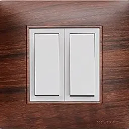 Kolors 8 Module, Modular Switch Plate [Only Cover Plate is Included], with Inner Plate, Polycarbonate, (HZ) Mahogany Walnut [KBC Selekt]-image-13