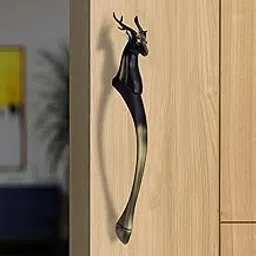 Plantex 13 Inch Deer Shape Door Handle for Main Door/Heavy Duty Main Handles/Pull Push Antique Door Handle for Home/Office - Pack of 1 (Brass Antique)-image-29