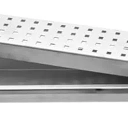 LMC 12 x 5 Inches Square Shower Drain Channel | 304 Grade Stainless Steel Floor Drain with Square Cut Grating | Rustproof, Fast Flow, Easy Installation | Includes Cockroach Trap, Side Hole & Collar-picture-24