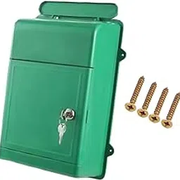 Bnf® Wall Mounted Mailbox Wide Opening Collection Box for Cards Newspapers School Green|Home & Garden-image-14