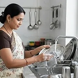 Non Scratch Wire Dish Cloth (Pack of 10), Steel Scrubber for Utensils Cleaning, Multipurpose Wet and Dry Cleaning, Stainless-Steel Dish Wash Scrubber for Washing Dishes, Sinks, Counters-picture-16