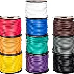 Thonapa 20 Gauge Primary Automotive Wire Assortment - 10 Roll Assortment Pack - 100 Ft of Copper Clad Aluminum Wire per Roll, 20 Gauge Stranded Copper Clad Aluminium Auto Wires-image-4