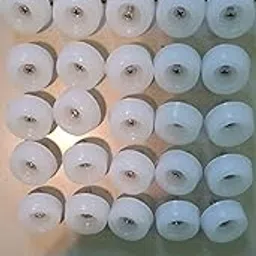 Plastic End Cap Buffer (Pack of 25) with self Tapping SS Screws Suitable for Furniture Base Protection Available in White Color-image-5