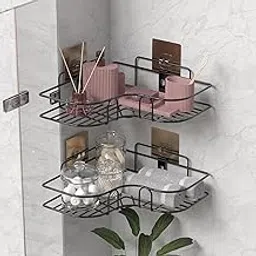 Lifelong Bathroom Corner Shelf | Heavy-Duty Rustproof Wall Mounted Organizer Rack for Shower, Washroom, Kitchen | Single Layer Multipurpose Storage for Shampoo, Soap, Towels, Toiletries-image-22