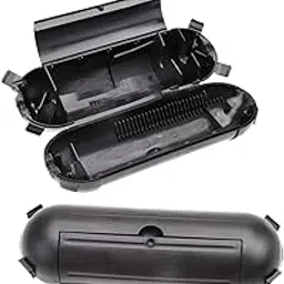 2X Extension Cords Safe Cover Holiday Decoration Lights Plug Cord Protector Black image 1