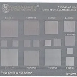 Mobile World 1Pcs Stencil Universal 0.3/0.35/0.4/0.5mm BGA Reballing Stencil Solder Net for All smartphone's CPU-picture-10