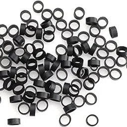 Ruwado 200 Pcs Silicone Cable Ties 12 MM OD Reusable Rubber Bands for Wire Cord Cable Management Home Office School Organization (Black)-picture-11