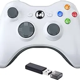 Wireless Controller Compatible with Xbox 360, 2.4GHZ Wireless Remote Upgraded Joystick Game Controller for Xbox 360 & Slim/Windows PC,7, 8, 10,11 (White)-image-35