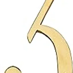 Pure Source India Brass House Hotel Door Number 4 Inch - No 3 (Three - 1 Piece) image 1