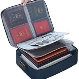 Home Brilliant Fireproof Document Box with Lock, Portable Fireproof Document Bag Waterproof Fire Proof File Boxes, File Organizer Box for Important Paperwork - Multicolor-picture-12