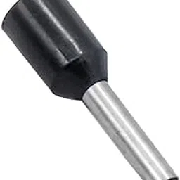 Electronic Spices E1508 18a Black Color 16 Awg Wire Gauge Hard Nylon Insulated Ferrule Wire Crimp Connector Pack of 100pcs image 1