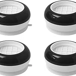 Anti-Vibration Washing Machine Pads, Black and White, Non-Slip Rubber Feet Support, Shock Absorbing Stand, 4 Piece Set-picture-14