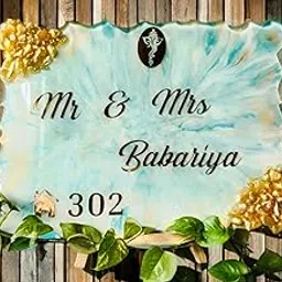 Kalakruti's Premium Customized Door Name Plate for Home Entrance with 3D letters By Resin ART. (12 * 9 Inches)-picture-19