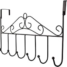 Over The Door Hanger Rack 7 Hooks Decorative Ognazier Hook (1 Pc)-image-0