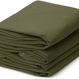 Heavy Duty Canvas Tarpaulin 600 GSM – 100% Water Repellent, UV Resistant, Tearproof, Multipurpose Truck, Garden, Construction & Outdoor Cover with Reinforced Eyelets (Grey, 9 x 7.5 FT)-image-48