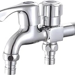 UJEAVETTE Washing Machine Faucet Laundry Faucet Water Tap for Outdoor Laundry Bathroom Copper Double Use-image-66