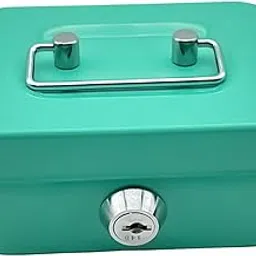 bnf®Cash Box with Lock Souvenir Box Portable Money Box Locking Piggy Bank Green|Home & Garden | Home Improvement | Home Security-picture-22