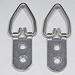 2 Hole Extra Heavy Duty Nickel Plated D Ring Picture & Mirror Hanger (20 Pack) with Screws-picture-12