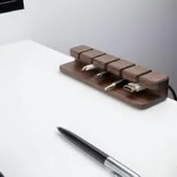 Wooden Cable Holder,Keyboard Holder with Mouse Pad | Cable Management Organizer Clips Self Adhesive for Desktop USB Charging Cable Power Cord Mouse Cable Wire PC Office Home (Walnut)-picture-14