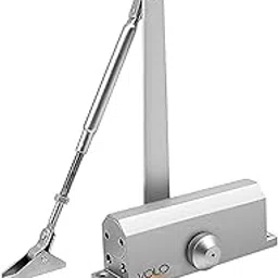 Silver Automatic Hydraulic Door Closer – Double Speed Heavy-Duty Aluminium Closer for Residential and Commercial Use with Fitting Set (Supports up to 45KG)-image-55