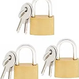 BHAVIKA DECOR 20 Mm Copper Key Lock with 2 Additional Keys | Ideal for Suitcase, Small Bag, Home Shutters Cabinet Pack of 3-picture-13