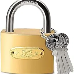 Tudoccy Mebio 75mm Pressing Lock – Heavy-Duty Stainless Steel Padlock with 3 Keys | Rust-Resistant Security Lock for Main Doors, Gates, Shutters, Lockers, and Storage Units | Gold Finish-picture-17
