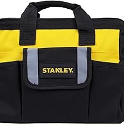 STANLEY STST512114 12'' Multipurpose Tools Storage Nylon Water Proof Open Mouth Bag, 1 Year Warranty, YELLOW & BLACK-picture-25