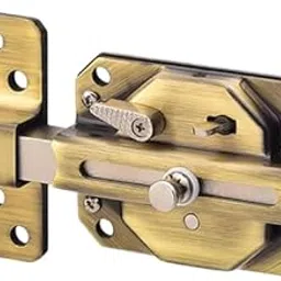 DORSAFE 6 Turn Door Lock - Brass Cylinder with 3 Hi-Tech Keys, Main Door Lock, Double Door Compatibility, Extra Security Button | Antique | Pack of 1-picture-19