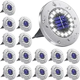 Zyvola Bright 20-LED Solar Powered Outdoor Disk Lights for Garden, Pathway & Deck - Easy Installation, Long-Lasting Illumination-picture-36