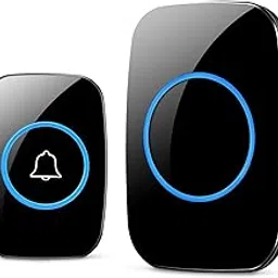 Full House Wireless Doorbell, Waterproof Door Bell Kit, Distinguish Front And Rear Doors, Over 1000 Feet Range And 60 Chime, 5 Levels Volume And LED Flash, For Home Office Classroom-image-1