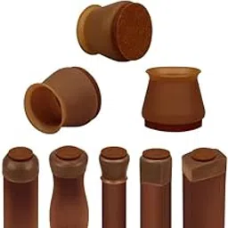 16Pcs (4Set) Anti-Slip Bottom Chair Leg Caps Floor Protectors, Silicone Felt Furniture Leg Pads Caps Covers for Hardwood Floors-image-46