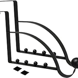 ECOMISTIQ LICHTS®2Pcs Over The Door Hanger Practical Organizer Rack for Bags Scarves Jackets Black|Home & Garden | Household Supplies & Cleaning | Home Organization | Hooks & Hangers-image-73