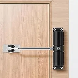 VishBin Auto Door Closer for Home, Zinc Alloy Automatic Safety Spring DoorCloser, Adjustable Closing Door Hinge, Quiet Doors Closer for Wooden/Metal/Security Doors, Weight Up to 25 Kg (Black)-picture-24