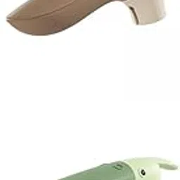 HEAVENGLOW 2X Reusable Doorknob Cover Sleeve Silicone Door Handle Stoppers Brown Green-image-71