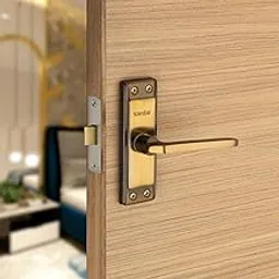 SARDAR Russo 5" Black Gold Iron Door Handle Set with Keyless Baby Latch|Door Handle- Bathroom/Storeroom/Kitchen-picture-16