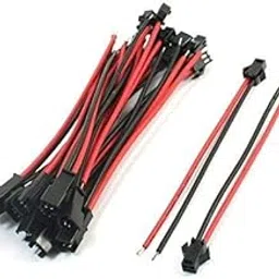 generic HRtronics® - JST Connector Wire Male and Female 2 Pin Locking Type Cable Connector 115 mm Electrical Cable Wire for LED Light (5 pcs)-picture-31