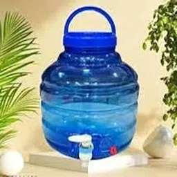 Blue Plastic Water Dispenser with lid and tap, Stores 10 Litre Water. Sturdy Construction and Long-Lasting Material. Housewife's Favourite Kitchen Utility. Easy to use and Clean.-picture-15
