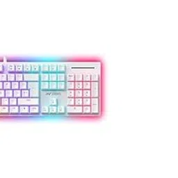 Ant Esports MK3400 Pro V3 Mechanical RGB Gaming Keyboard – White & Ant Value GM1001 USB Wired Gaming Mouse - Black image 1