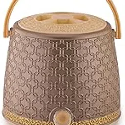 FABLE Cool Roman Chilled Water Camper Insulated Plastic Water Jug, 6 litres, Easy to Carry Water Camper for Office, Hospital, Home, Travel, Picnic (Brown)-picture-19