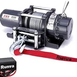 EWX 4500U 12V Electric winch with steel rope (2072kg), Alloy Steel image 1