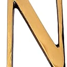 eSplanade - Brass House Hotel Door Name Alphabets - Wall Door Plaque Letter Alphabet - 3" Inches - Golden ("N" Alphabet)-picture-12