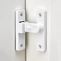 YelaJoy 90 Degree Right Angle Gate Latches,White Zinc Alloy Flip Latch Hardware - Zinc Alloy Security Latches for Barn Doors, Windows, Garden Gates, Cabinets, and Sliding Doors-image-27