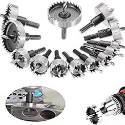 Up To Date Products & Tools 12 Pcs HSS Hole Saw 12-50mm Kit Drill Bit Set High Speed Steel Hole Cutter with Arbor Tooth Cutting Opener Drill Bit for Stainless Steel,Copper, Iron and Metal Plastic-image-14