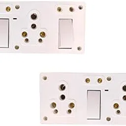 Pack of 2 Pieces 16A COMBINED WITH BOX One Way Electrical Switch board (ESP123) image 1