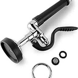 Pre Rinse Sprayer Commercial Sink Faucet Spray Valve Chrome Finished (Black), (IM-US-KH12)-picture-11