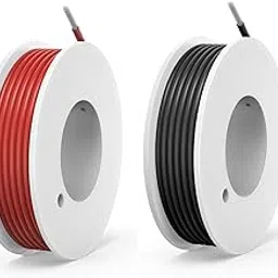 22 awg Silicone Electrical Wire Cable 2 Colors (26ft Each) 22 Gauge Hookup Wires kit Stranded Tinned Copper Wire Flexible and Soft for DIY image 1